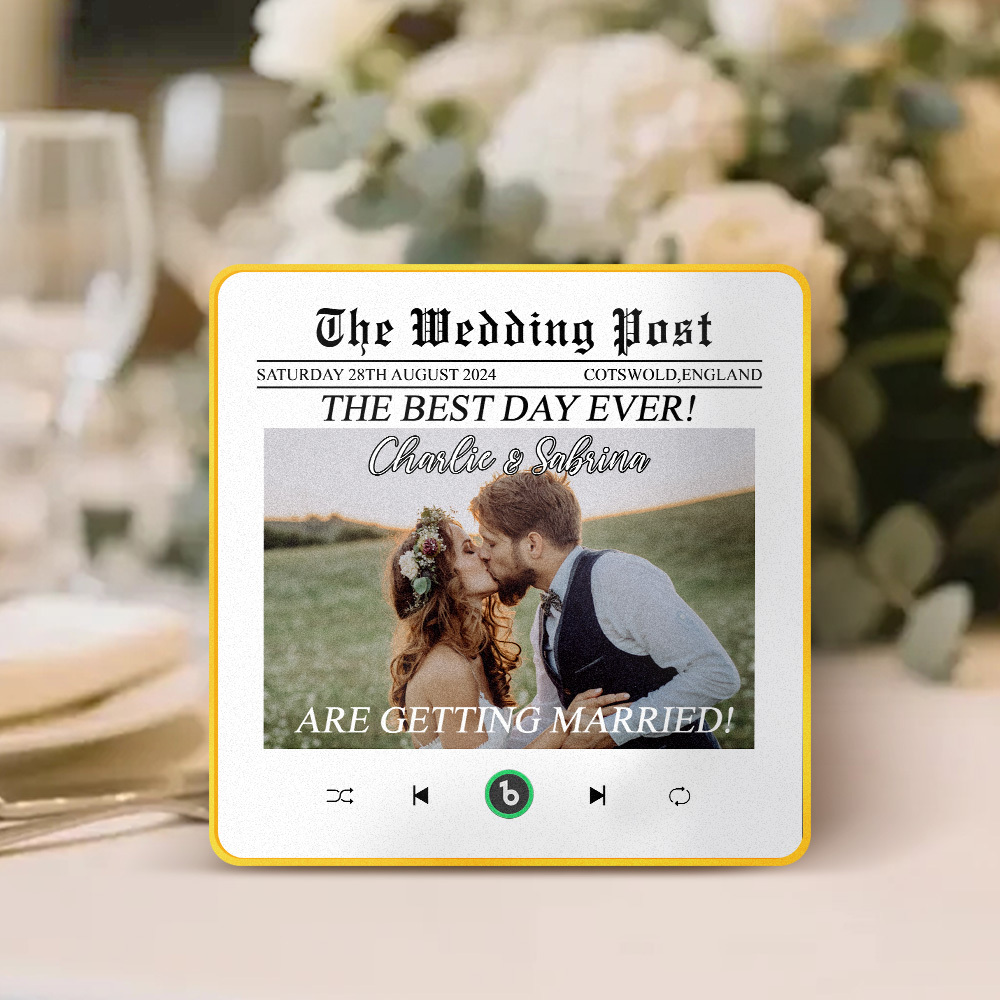 Benutzerdefinierte Musik Kühlschrankmagnete Hochzeit Post Bunte Rahmen Album Kühlschrankmagnet Kann Songs Spielen Hochzeitsgeschenke Jubiläumsgeschenke - Fridgebeatsde