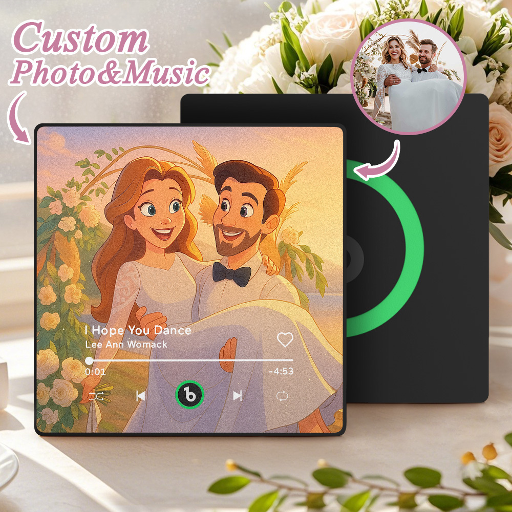 Benutzerdefinierter Musik-kühlschrankmagnet, Personalisiertes Foto, Verschiedene Lieder Im Cartoon-stil, Der Lieder Abspielen Kann, Hochzeitsgeschenke, Jubiläumsgeschenke Für Paare - Fridgebeatsde