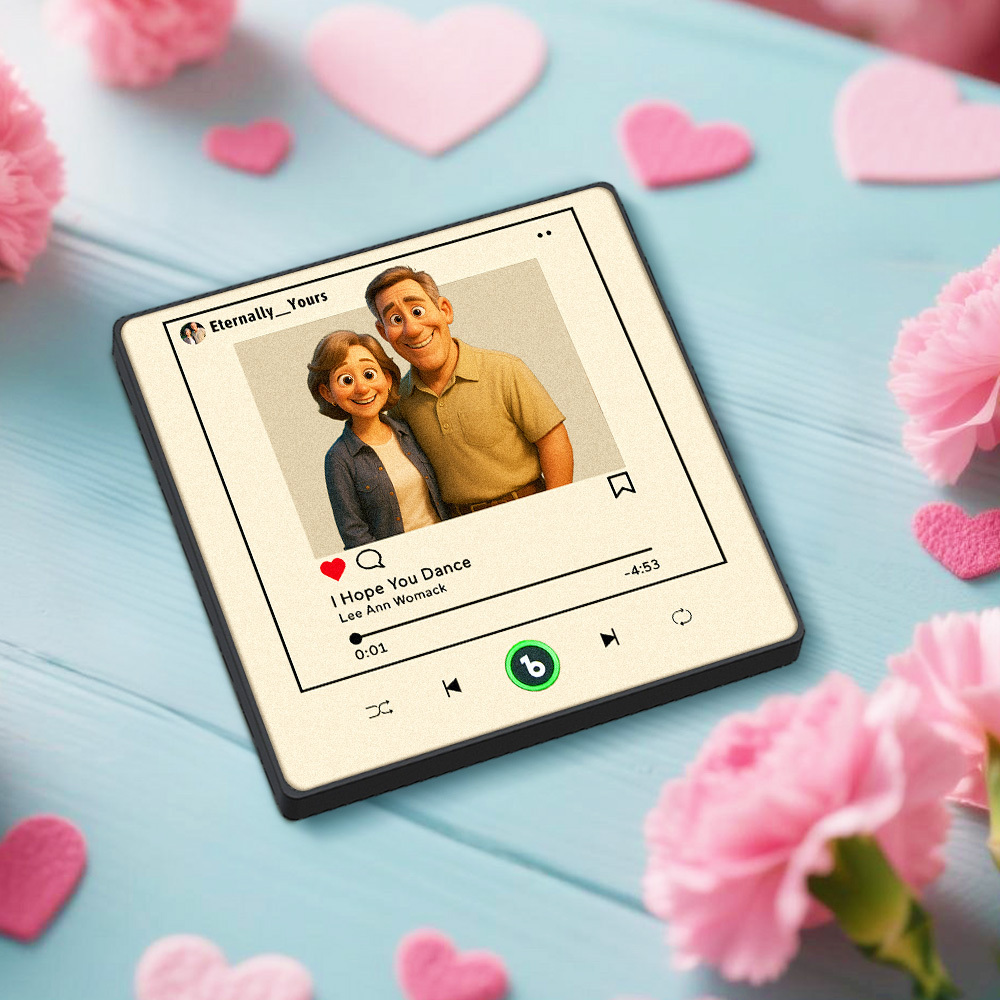 Personalisiertes Fotoalbum Im Cartoon-instagram-stil, Kühlschrankmagnet, Musik-wandfotoaufkleber, Musikbewegung, Die Ohne Handy Abgespielt Werden Kann, Musik-kühlschrankmagnet Pro Kann Lieder Abspielen, Das Beste Geschenk Für Den Liebhaber - Fridgebeatsde