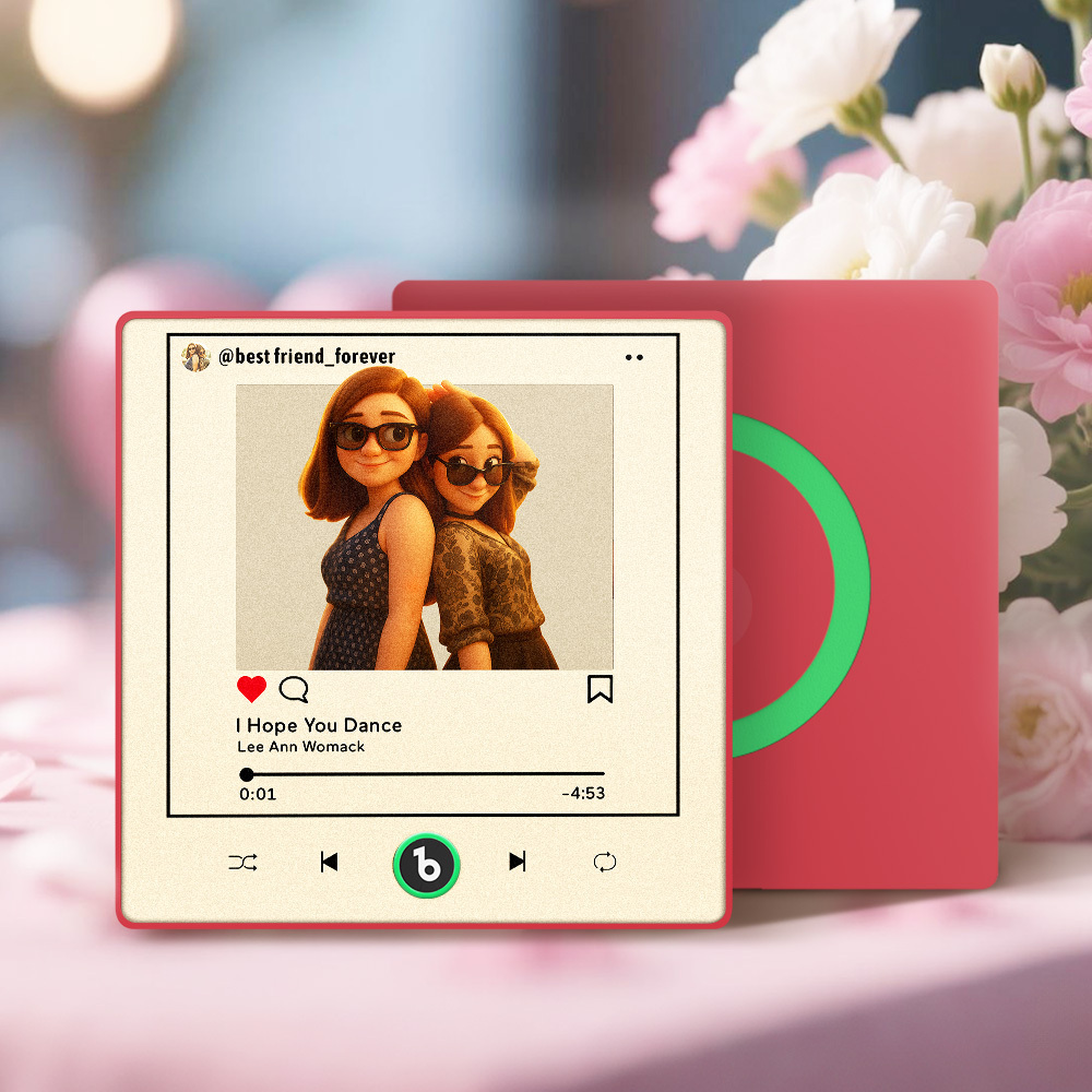 Personalisiertes Fotoalbum Im Cartoon-instagram-stil, Kühlschrankmagnet, Musik-wandfotoaufkleber, Musikbewegung, Die Ohne Handy Abgespielt Werden Kann, Musik-kühlschrankmagnet Pro Kann Lieder Abspielen, Das Beste Geschenk Für Den Liebhaber - Fridgebeatsde