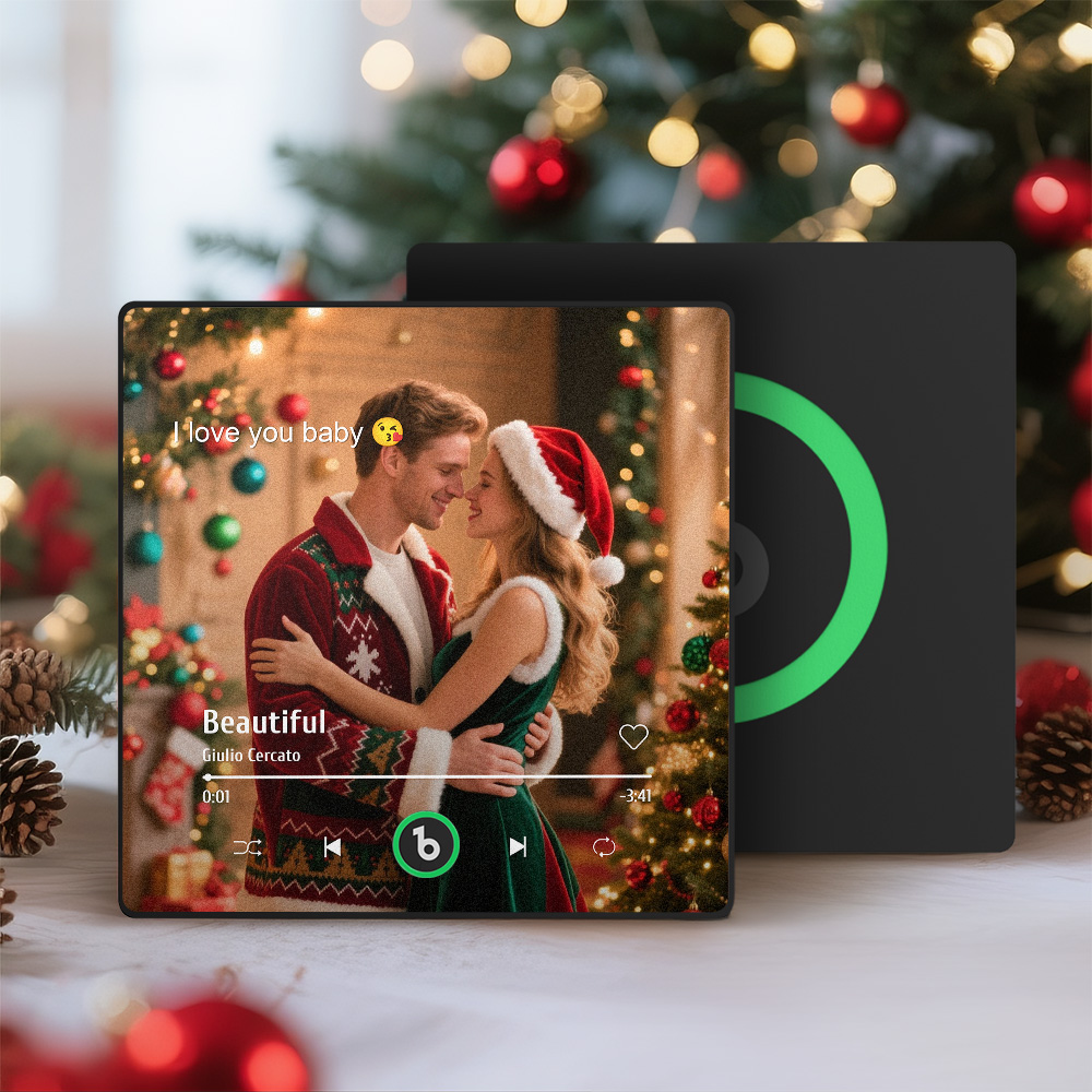 Kühlschrankmagnet Mit Individuellem Musikgeschenk, Individuelles Foto, Spieluhr, Spieluhr, Lied Spielen, Foto, Musikmagnet, Weihnachtsgeschenke Für Paare