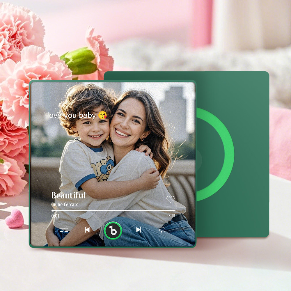 Custom Music Gift Fridge Magnet Custom Photo Music Box Music Box Play Song Photo Music Magnet Mother's Day Gift - Fridgebeatsde