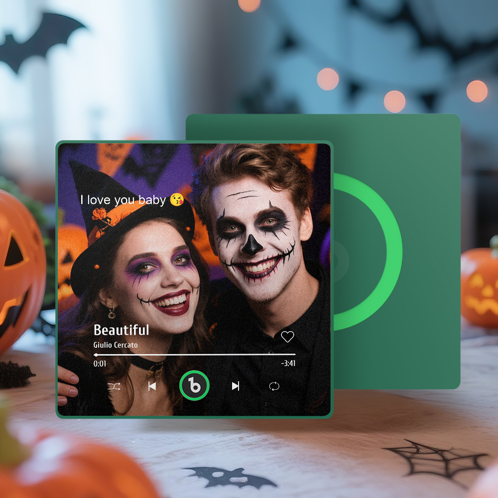 Kühlschrankmagnet Mit Individuellem Musikgeschenk, Individuelles Foto, Spieluhr, Spieluhr, Lied Spielen, Foto, Musikmagnet, Halloween-geschenke Für Paare - Fridgebeatsde