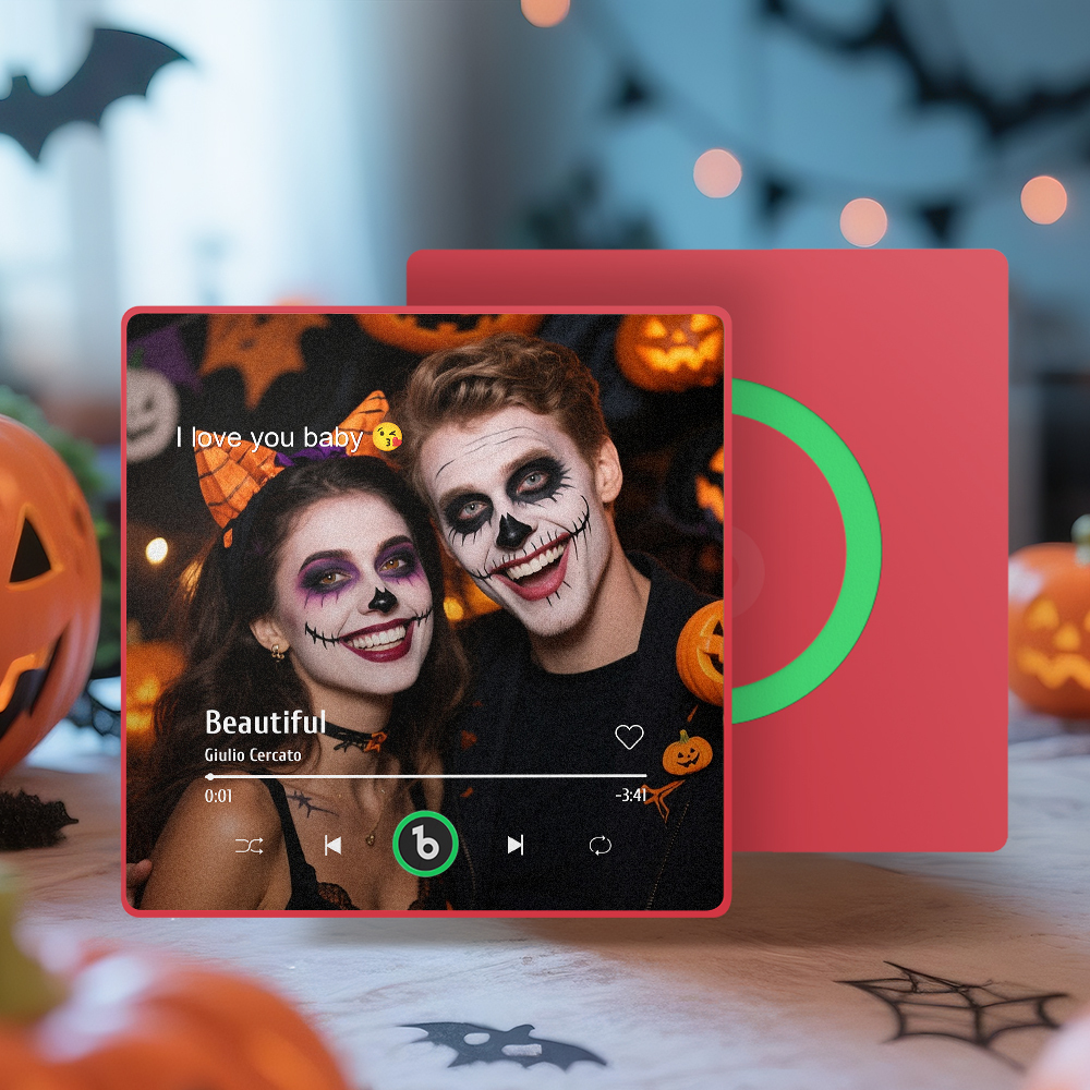 Kühlschrankmagnet Mit Individuellem Musikgeschenk, Individuelles Foto, Spieluhr, Spieluhr, Lied Spielen, Foto, Musikmagnet, Halloween-geschenke Für Paare - Fridgebeatsde