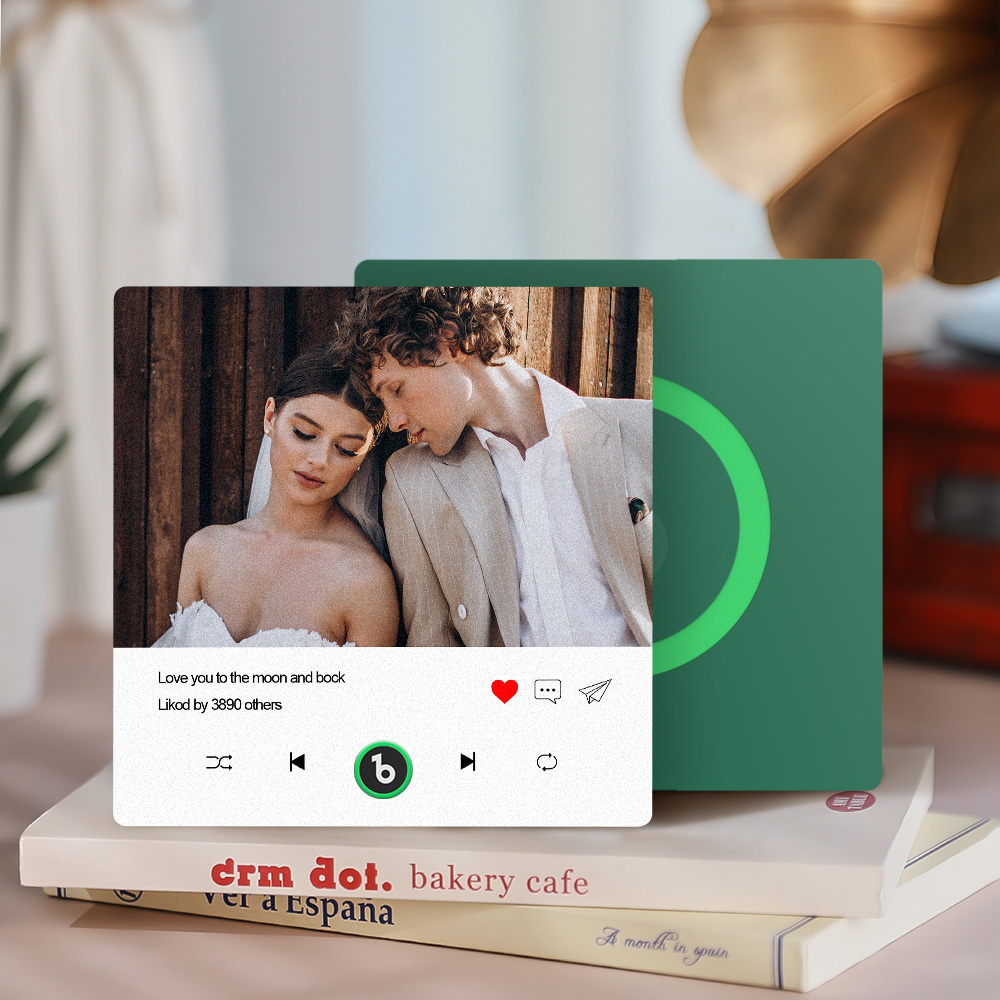 Benutzerdefinierter Kühlschrankmagnet Mit Foto Und Text, Musik, Mit Buntem Rahmen, Musik-wandfotoaufkleber, Musikbewegung, Die Gespielt Werden Kann - Fridgebeatsde