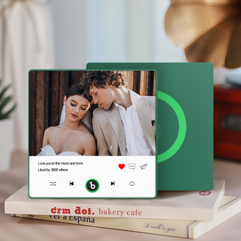 Benutzerdefinierter Kühlschrankmagnet Mit Foto Und Text, Musik, Mit Buntem Rahmen, Musik-wandfotoaufkleber, Musikbewegung, Die Gespielt Werden Kann - Fridgebeatsde
