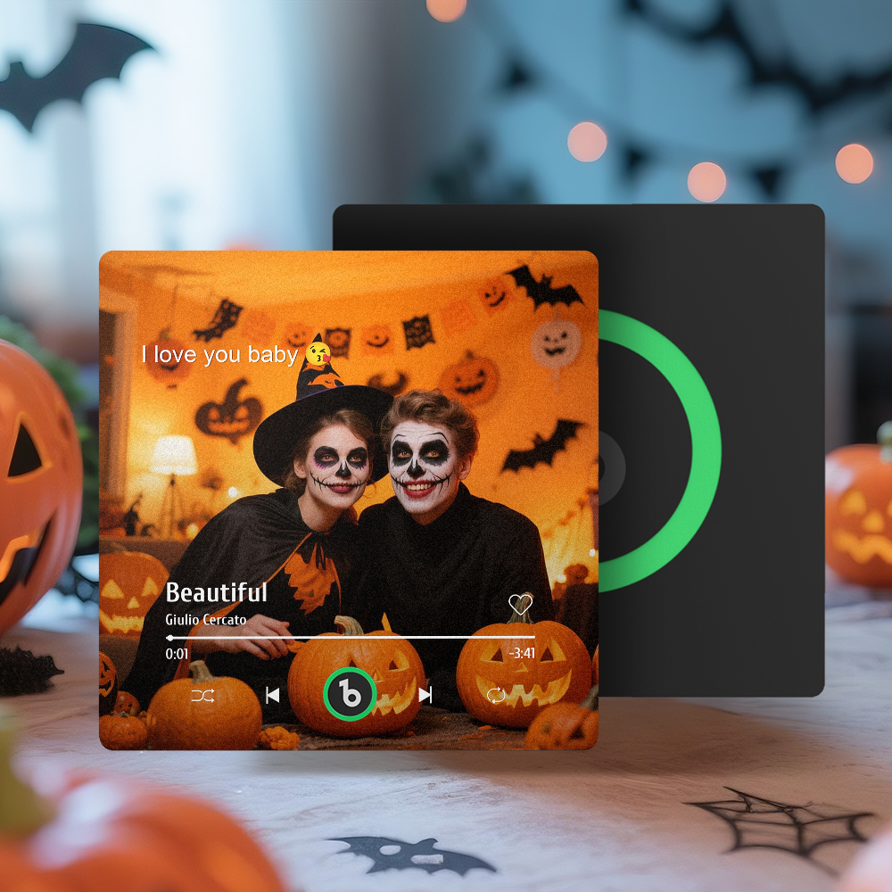 Kühlschrankmagnet Mit Individuellem Musikgeschenk, Individuelles Foto, Spieluhr, Spieluhr, Lied Spielen, Foto, Musikmagnet, Halloween-geschenke Für Paare - Fridgebeatsde