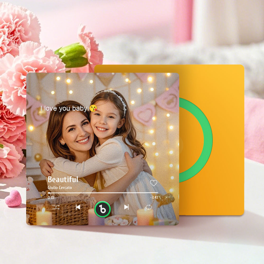 Custom Music Gift Fridge Magnet Custom Photo Music Box Music Box Play Song Photo Music Magnet Mother's Day Gift - Fridgebeatsde