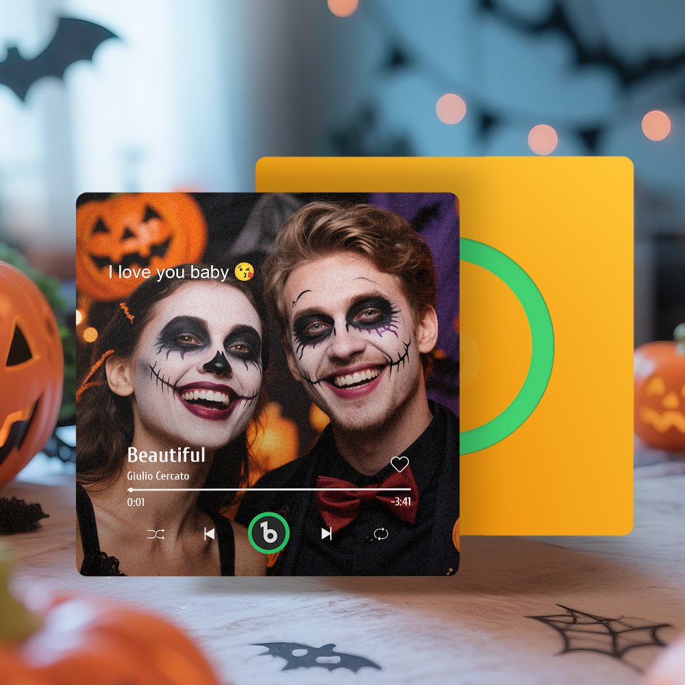 Kühlschrankmagnet Mit Individuellem Musikgeschenk, Individuelles Foto, Spieluhr, Spieluhr, Lied Spielen, Foto, Musikmagnet, Halloween-geschenke Für Paare - Fridgebeatsde