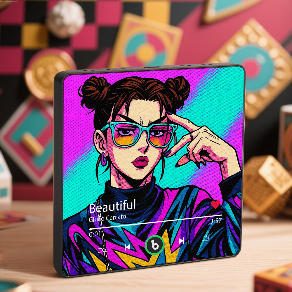 Benutzerdefinierter Musik-kühlschrankmagnet Und Foto Im Anime-stil Mit Buntem Rahmen, Musik-wandfotoaufkleber, Musikbewegung, Die Gespielt Werden Kann - Fridgebeatsde