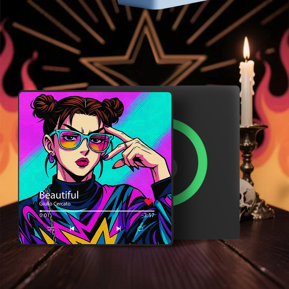 Benutzerdefinierter Musik-kühlschrankmagnet Und Foto Im Anime-stil Mit Buntem Rahmen, Musik-wandfotoaufkleber, Musikbewegung, Die Gespielt Werden Kann - Fridgebeatsde