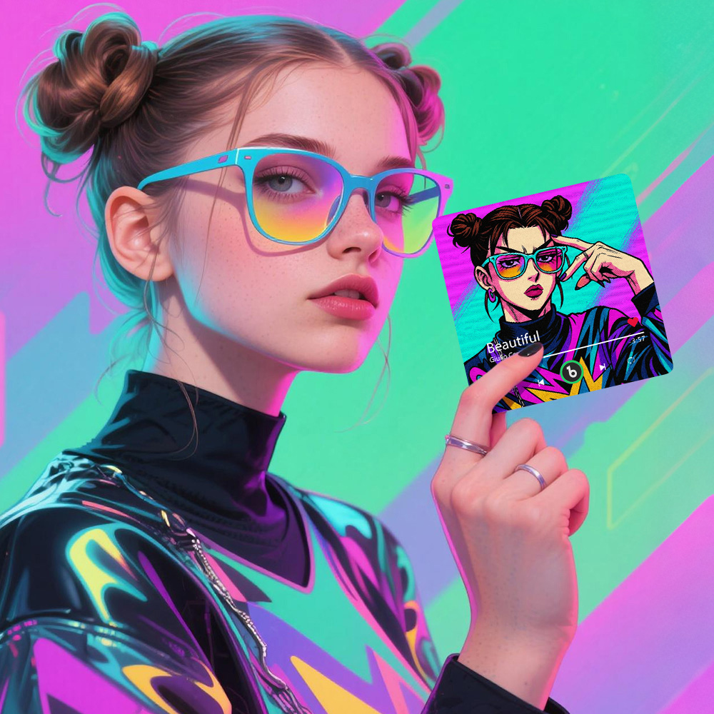 Benutzerdefinierter Musik-kühlschrankmagnet Und Foto Im Anime-stil Mit Buntem Rahmen, Musik-wandfotoaufkleber, Musikbewegung, Die Gespielt Werden Kann