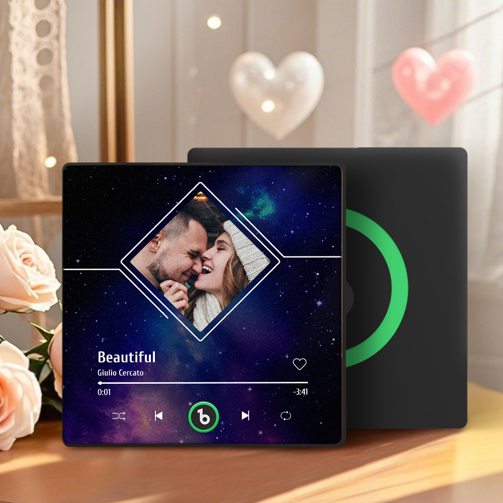 Personalisierte Musik-kühlschrankmagnete, Sternenhimmel-musik-kühlschrankmagnete, Plaketten-kühlschrankmagnete, Anpassbare Fotos Und Musik, Geschenk Für Paare - Fridgebeatsde