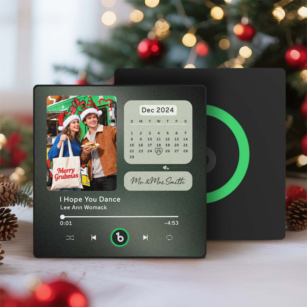 Benutzerdefinierter Musik-kühlschrankmagnet, Personalisierter Fotokalender, Kühlschrankmagnet Mit Musik, Der Songkalendergeschenke, Weihnachtsgeschenke Für Paare Abspielen Kann - Fridgebeatsde