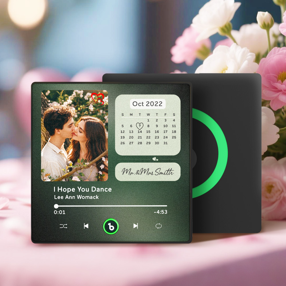 Benutzerdefinierter Musik-kühlschrankmagnet, Personalisierter Fotokalender-kühlschrankmagnet Mit Musik, Der Songkalendergeschenke Zum Jahrestag Für Paare Abspielen Kann - Fridgebeatsde