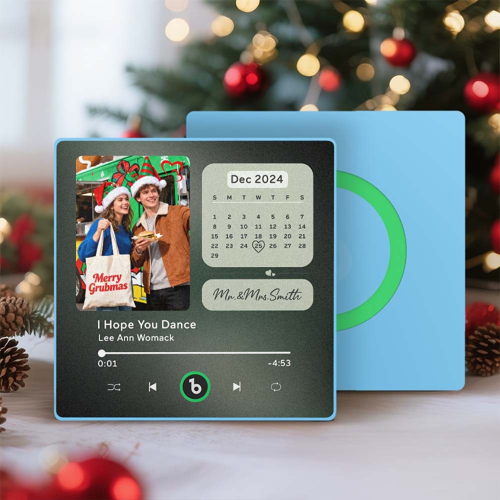 Benutzerdefinierter Musik-kühlschrankmagnet, Personalisierter Fotokalender, Kühlschrankmagnet Mit Musik, Der Songkalendergeschenke, Weihnachtsgeschenke Für Paare Abspielen Kann - Fridgebeatsde
