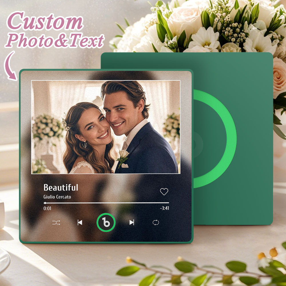 Personalisierter Musik-kühlschrankmagnet, Individuell Gestalteter Song-magnet, Hochzeitsgeschenk - Fridgebeatsde