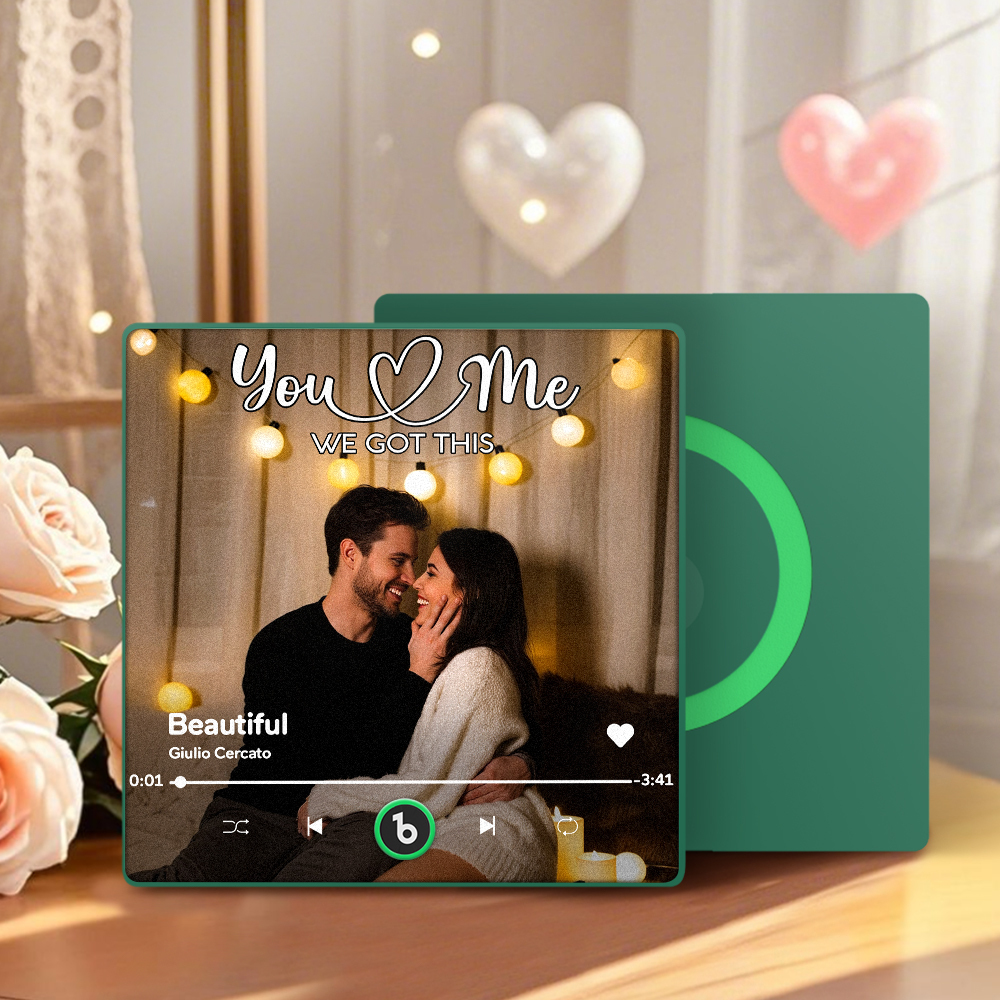 Personalisierter Musik-kühlschrankmagnet, Paar Zusammen, Foto Hochladen, Song-magnet, Geschenke Für Paare - Fridgebeatsde