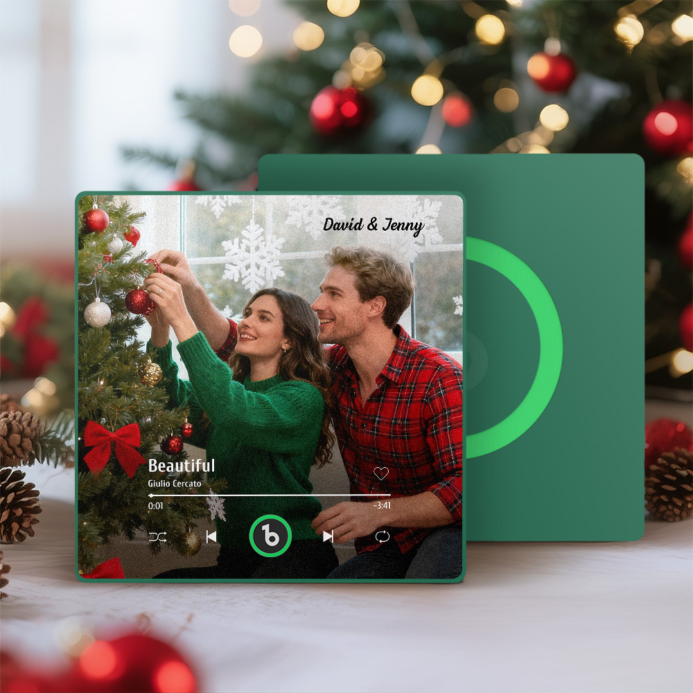 Benutzerdefinierter Musik-kühlschrankmagnet, Benutzerdefinierter Bunter Rahmen, Album-kühlschrankmagnet, Musik-wandfotoaufkleber, Song-magnete, Die Musik Abspielen Können, Weihnachtsgeschenke - Fridgebeatsde