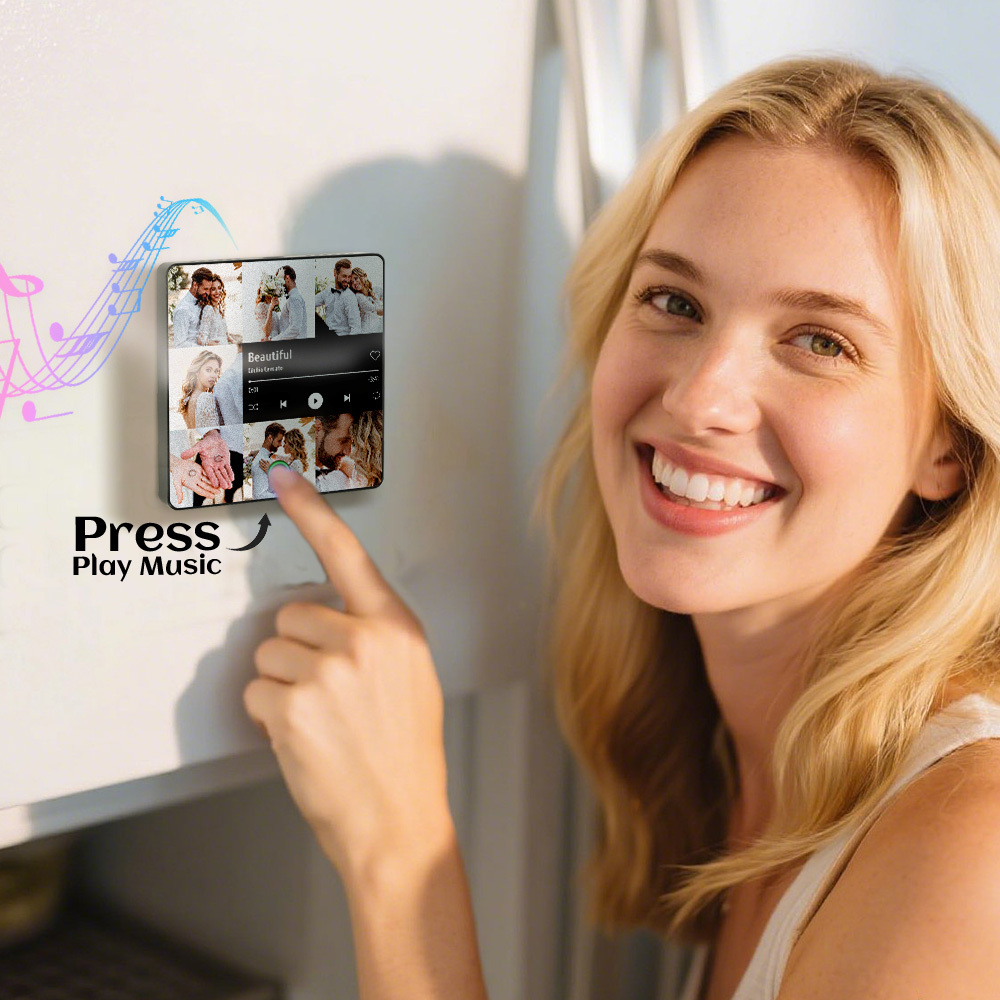 Personalisierter Musik-kühlschrankmagnet, Spielt Musik, Personalisierter Kühlschrankmagnet, Paargeschenke Mit Foto, Heimdekoration, Bestes Geschenk Für Freund Und Freundin - Fridgebeatsde