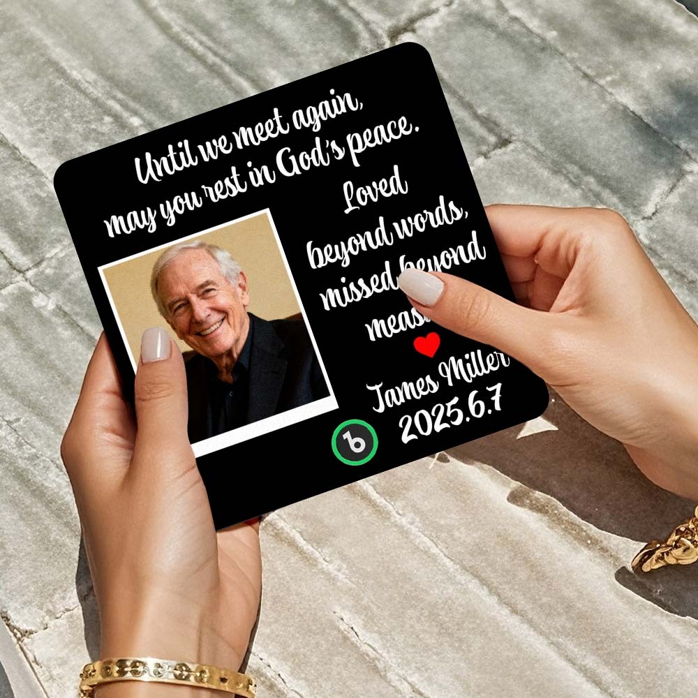 Gedenkliedmagnet, Personalisierter Fotomagnet Mit Musik-player, Personalisiertes Verlustgeschenk, Beileidsgeschenk, Immer Geliebtes Bild, Kühlschrankmagnet - Fridgebeatsde