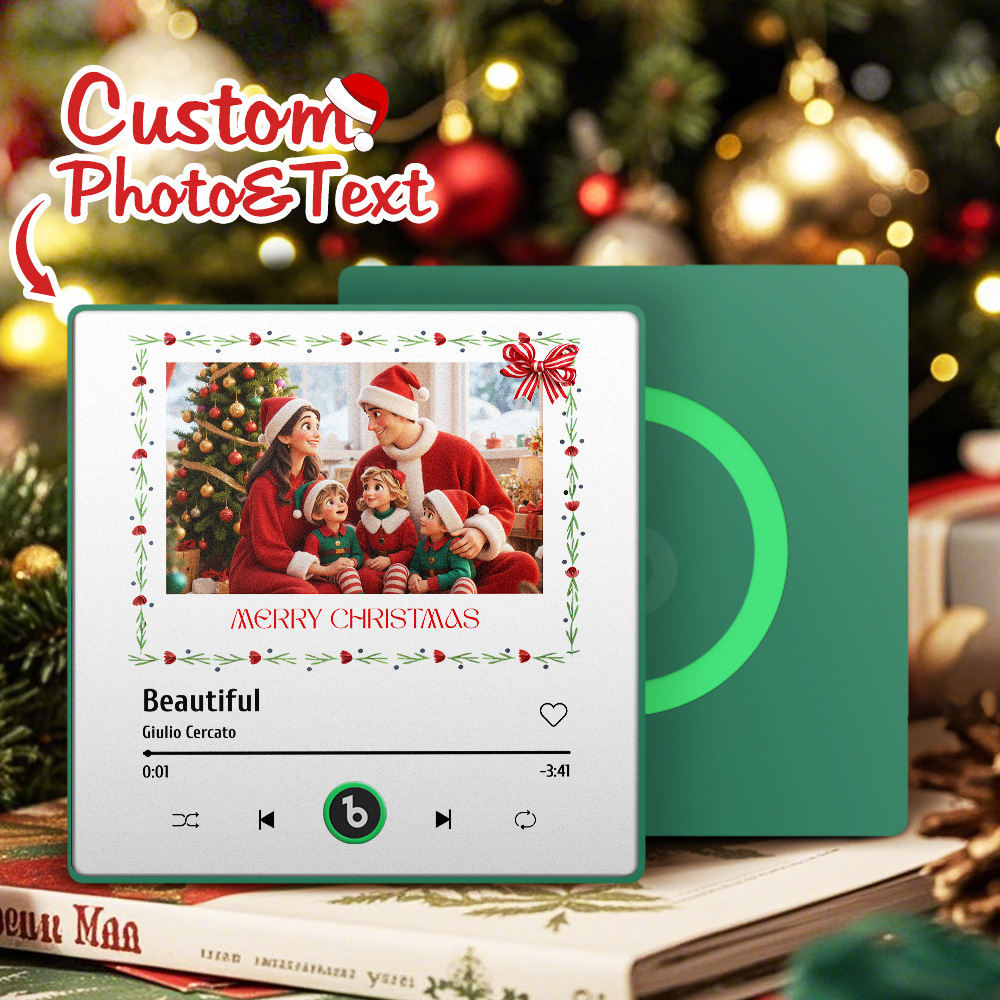 Kühlschrankmagnet Mit Musikmotiv, Bunt, Mit Rahmen, Foto Und Text, Geschenk Für Weihnachten - Fridgebeatsde