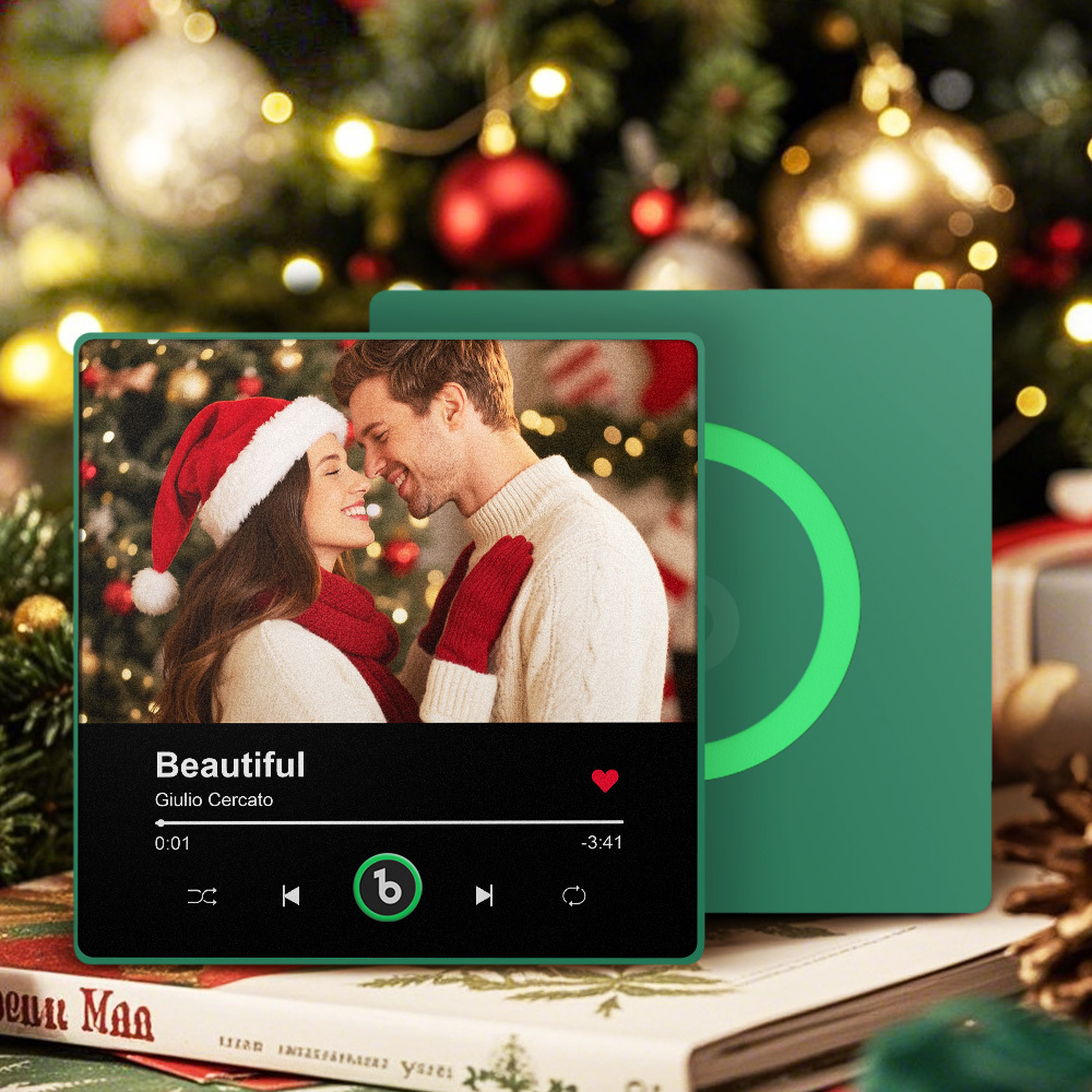 Personalisierter Kühlschrankmagnet Mit Foto Und Musik, Abspielbares Lied, Erinnerungsgeschenk, Weihnachtsgeschenk Für Den/die Liebste/n - Fridgebeatsde