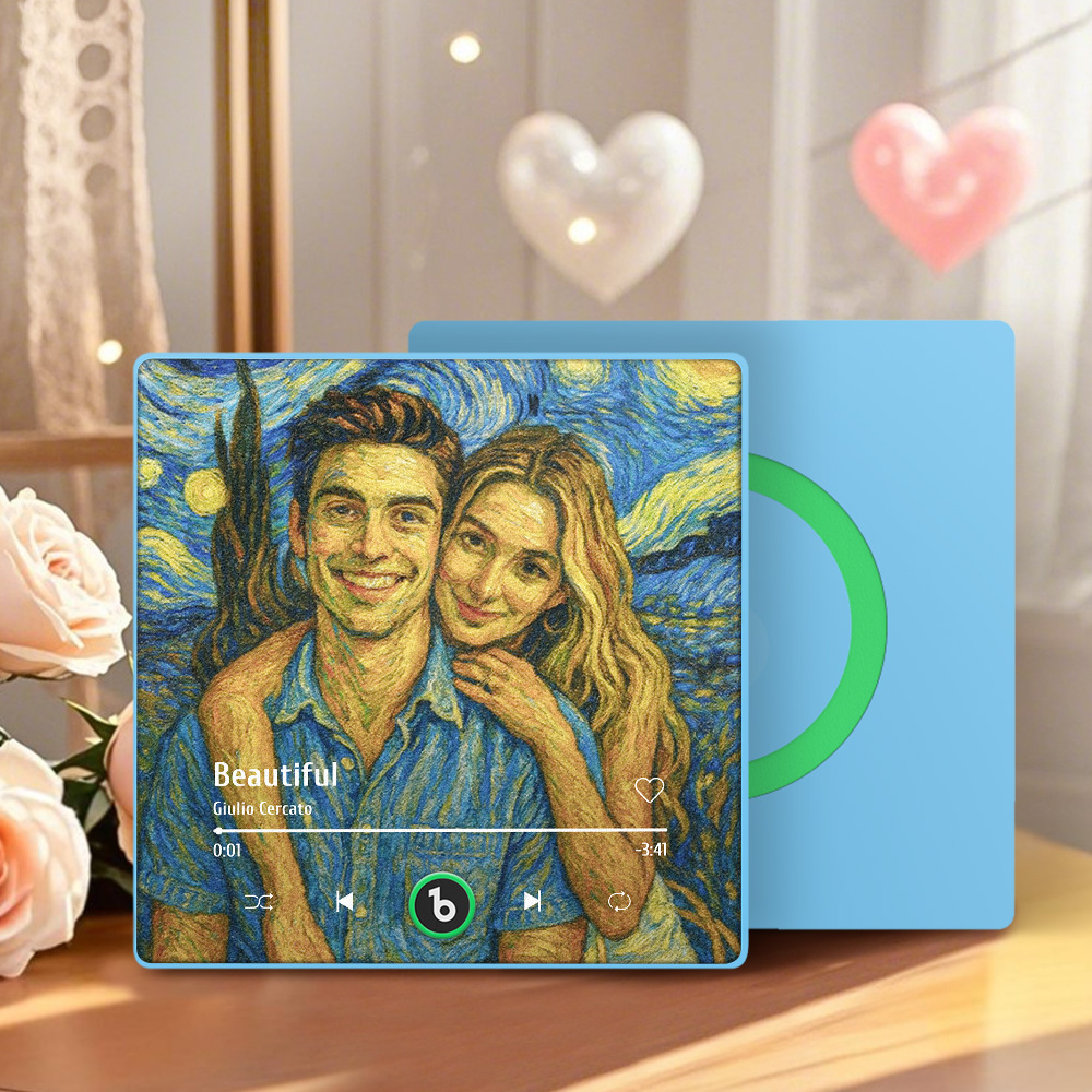 Personalisierter Musik-kühlschrankmagnet Im Vintage-stil – Geschenkidee Für Verliebte - Fridgebeatsde