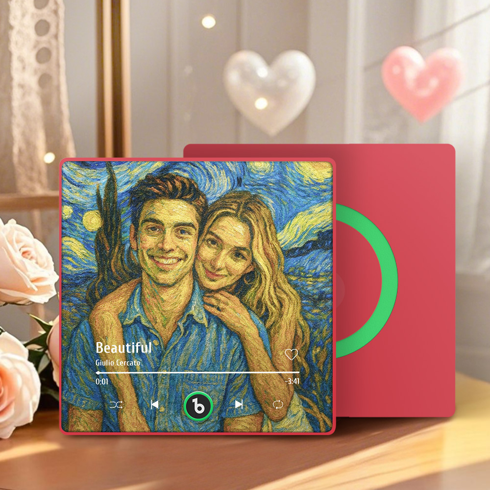 Personalisierter Musik-kühlschrankmagnet Im Vintage-stil – Geschenkidee Für Verliebte - Fridgebeatsde