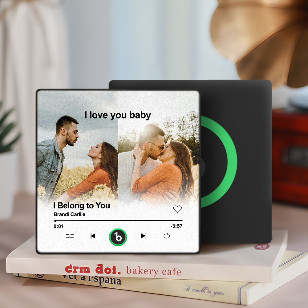 Personalisierter Musik-kühlschrankmagnet Mit 2 Fotos – Das Perfekte Geschenk Zum Valentinstag Oder Jahrestag Für Ihren Partner