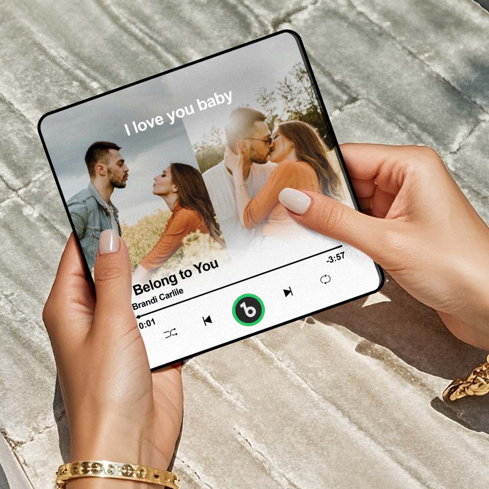 Personalisierter Musik-kühlschrankmagnet Mit 2 Fotos – Das Perfekte Geschenk Zum Valentinstag Oder Jahrestag Für Ihren Partner