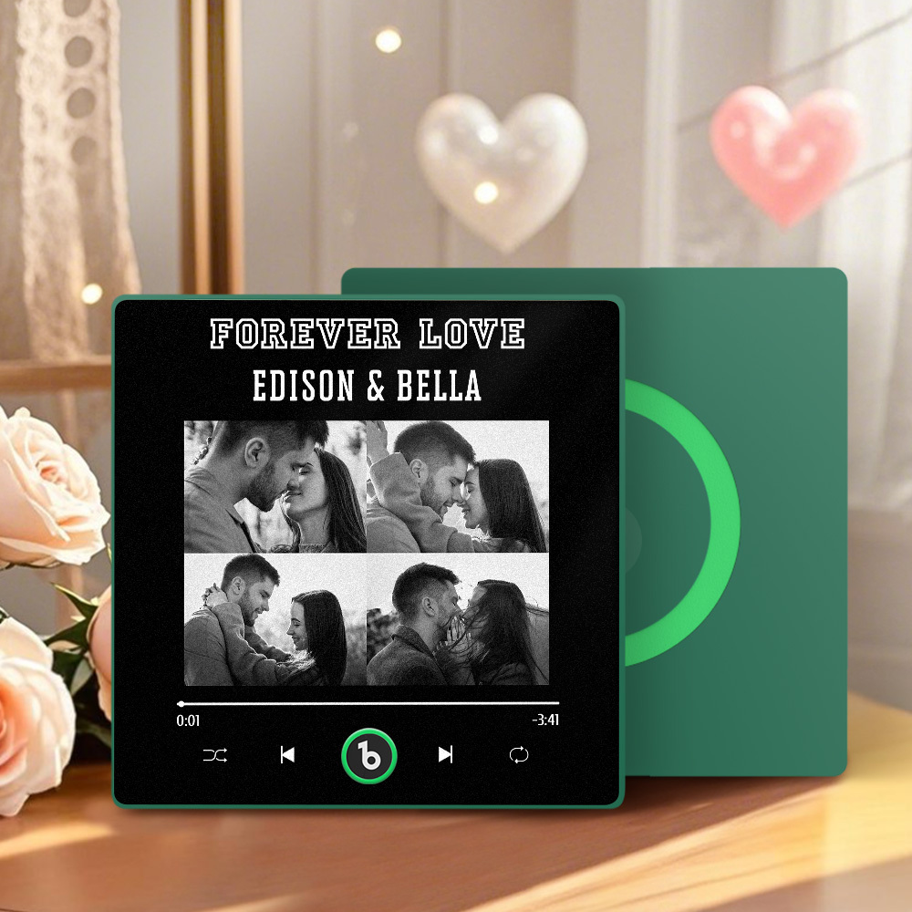 Personalisierter Musik-kühlschrankmagnet Mit 4 Fotos – Ideales Geschenk Zum Valentinstag Oder Jahrestag Für Den/die Liebste/n - Fridgebeatsde