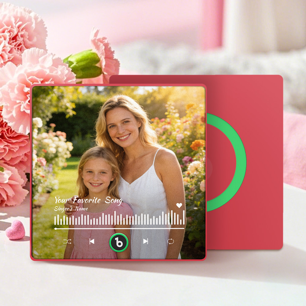 Personalisierter Kühlschrankmagnet Mit Musik Und Foto – Individueller Kühlschrankmagnet Zum Muttertag - Fridgebeatsde