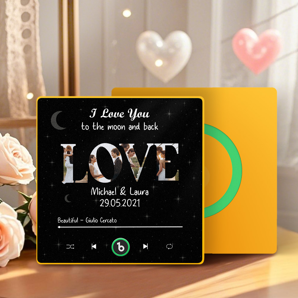 Benutzerdefinierter Musik-kühlschrankmagnet, Personalisierter Liebesfotos-lied-magnet, Valentinstag-jubiläumsgeschenk Für Liebhaber - Fridgebeatsde