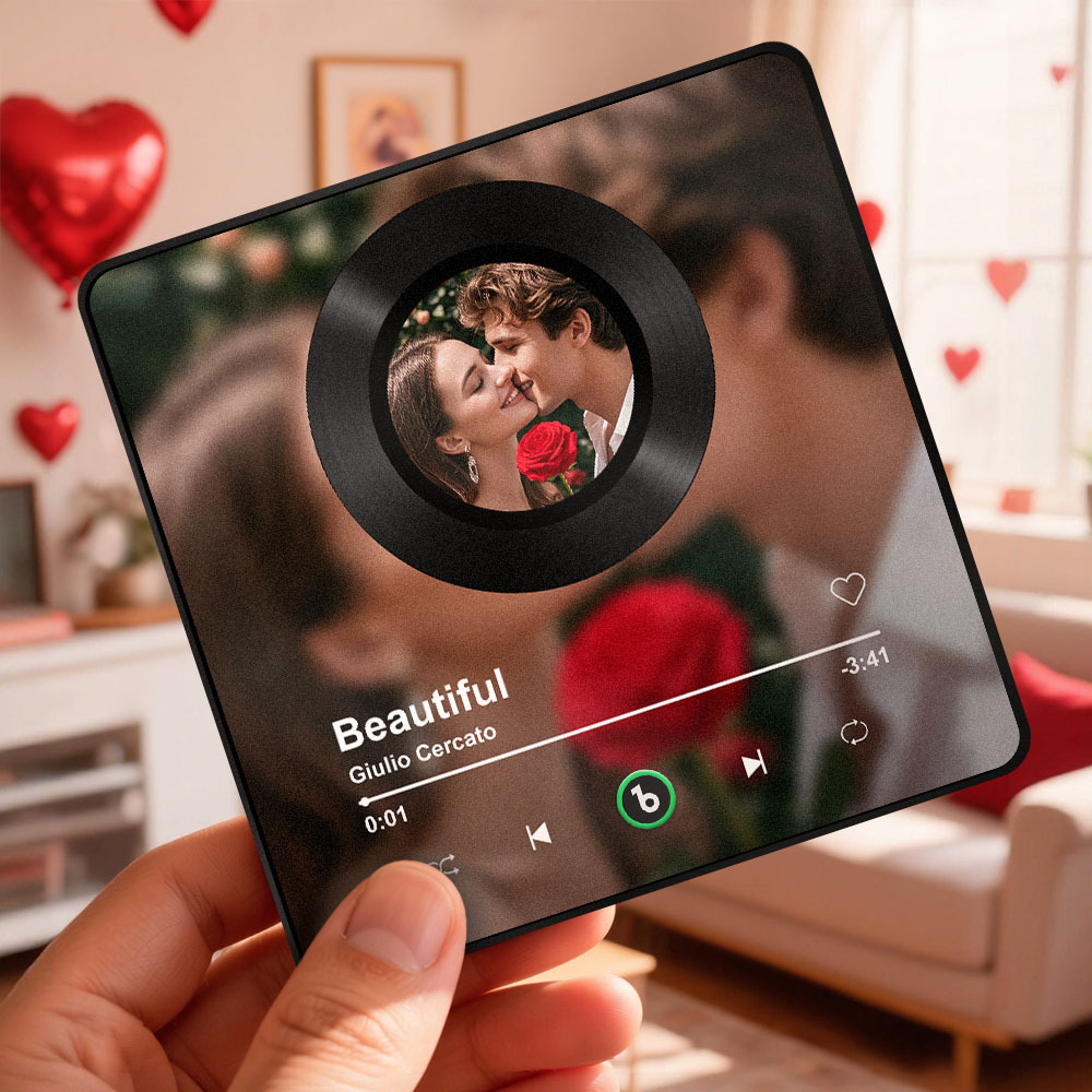 Individuell Gestalteter Bilderrahmen Mit Musik – Personalisierter Bilderrahmen Als Valentinstagsgeschenk - Fridgebeatsde