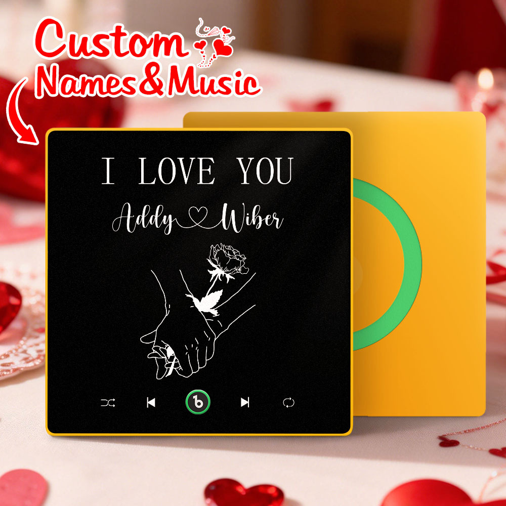 Personalisierter Kühlschrankmagnet Mit Musik – „ich Liebe Dich"-kühlschrankmagnet Mit Musik – Valentinstagsgeschenk – Jahrestagsgeschenk Für Paare - Fridgebeatsde