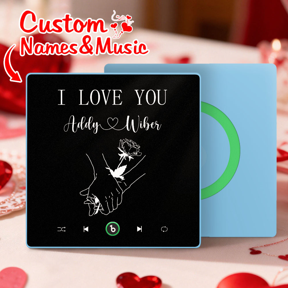 Personalisierter Kühlschrankmagnet Mit Musik – „ich Liebe Dich"-kühlschrankmagnet Mit Musik – Valentinstagsgeschenk – Jahrestagsgeschenk Für Paare - Fridgebeatsde
