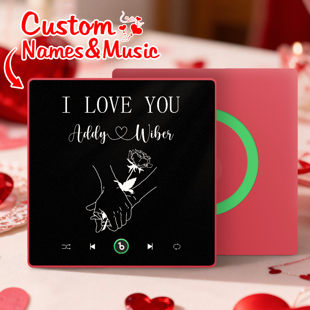 Personalisierter Kühlschrankmagnet Mit Musik – „ich Liebe Dich"-kühlschrankmagnet Mit Musik – Valentinstagsgeschenk – Jahrestagsgeschenk Für Paare - Fridgebeatsde