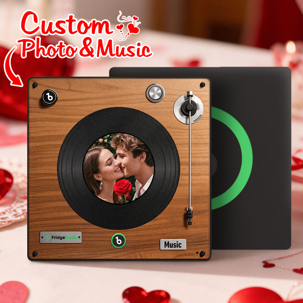 Personalisierter Musik-kühlschrankmagnet, Individueller Bilderrahmen Mit Musik, Personalisierter Vinyl-schallplatten-bilderrahmen, Valentinstagsgeschenk Für Den Freund