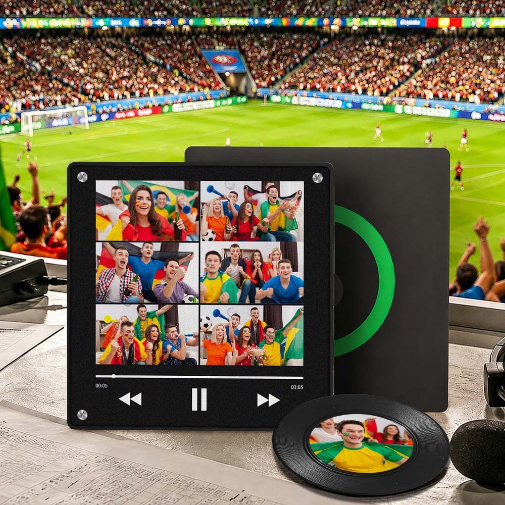 Personalisierter Vinyl-Schallplatten-Musik-Kühlschrankmagnet – individueller Foto- und Song-Wiedergabemagnet, Retro-Musik-Wanddekoration, Geschenk für Fans - Fridgebeatsde