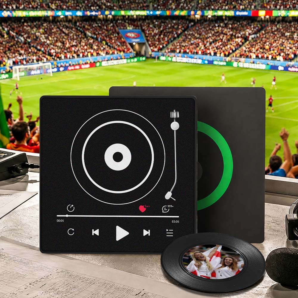 Personalisierter Vinyl-Schallplatten-Musik-Kühlschrankmagnet – individueller Foto- und Song-Wiedergabemagnet, Retro-Musik-Wanddekoration, Geschenk für Fans - Fridgebeatsde