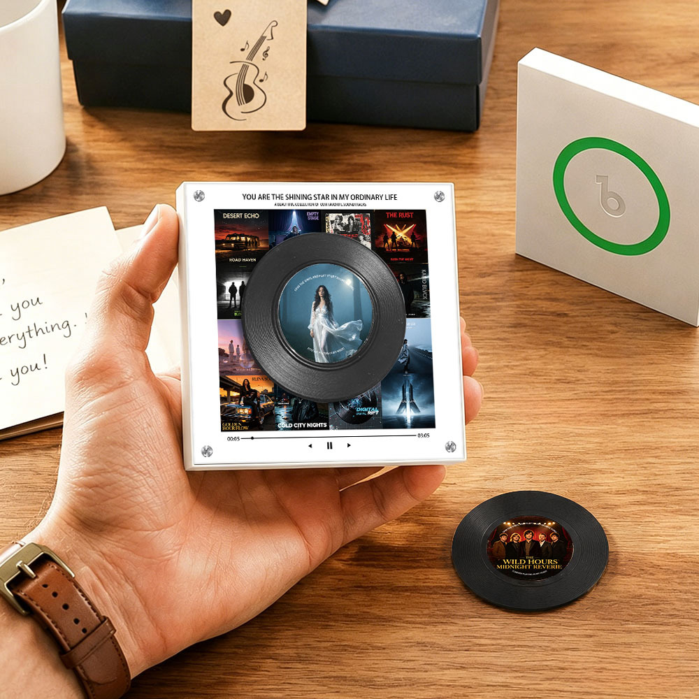 Der Individuelle Musik-Kühlschrankmagnet Kann 1–6 Lieder Und Fotos Aus Schallplatten Personalisieren, Um Schöne Erinnerungen Als Geschenke Zu Bewahren - Fridgebeatsde