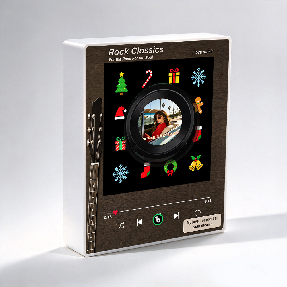Rockmusik-Mini-Vinyl-Schallplatten-Musikplayer Mit 9 Discs Für Gitarrenliebhaber - Fridgebeatsde