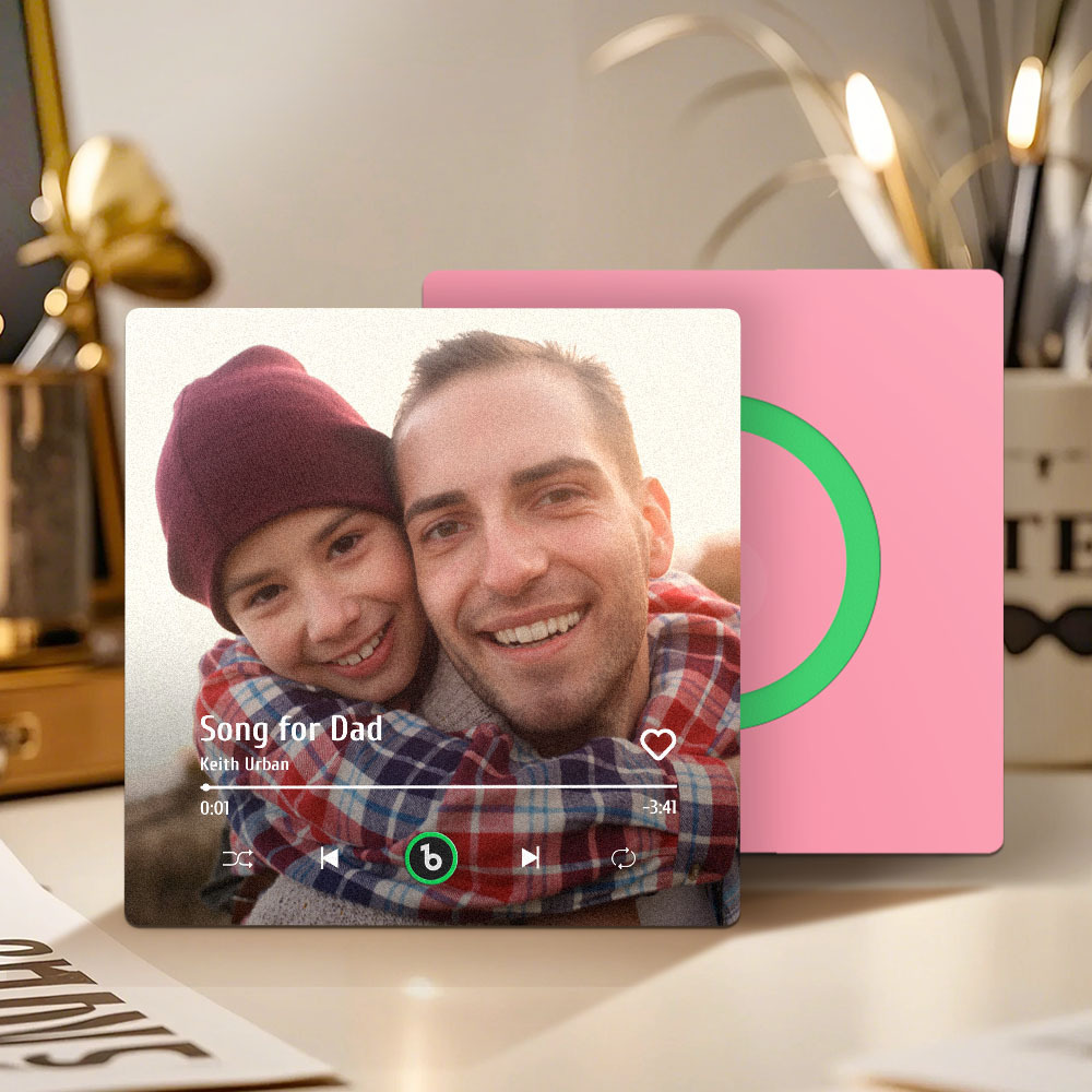 Benutzerdefinierter Musik- Und Foto-kühlschrankmagnet Unterstützt Bluetooth-konnektivität. Vatertagsgeschenk - Fridgebeatsde