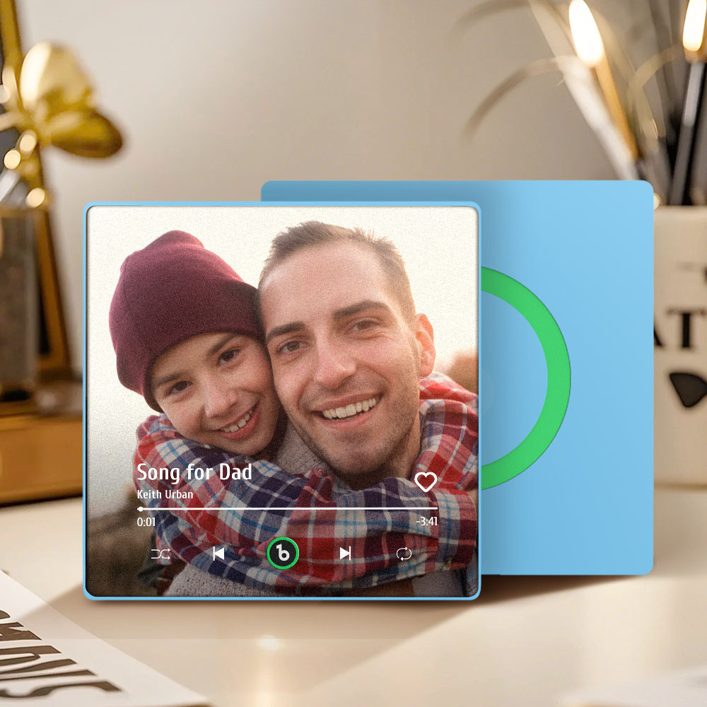 Benutzerdefinierter Musik- Und Foto-kühlschrankmagnet Unterstützt Bluetooth-konnektivität. Vatertagsgeschenk - Fridgebeatsde