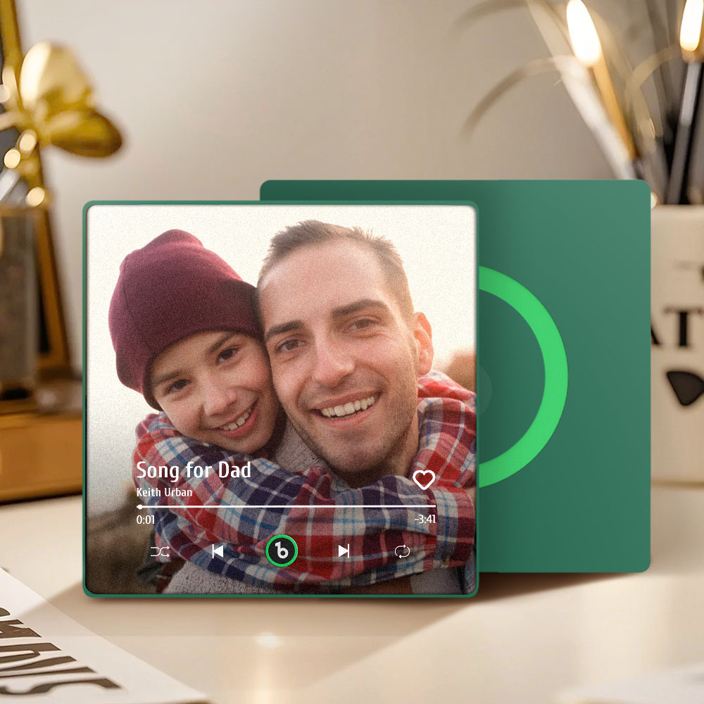 Benutzerdefinierter Musik- Und Foto-kühlschrankmagnet Unterstützt Bluetooth-konnektivität. Vatertagsgeschenk - Fridgebeatsde