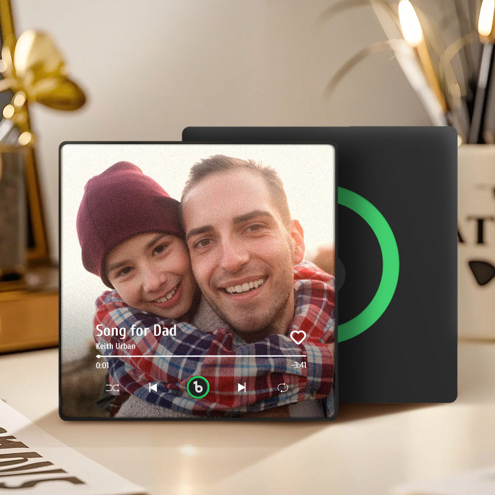 Benutzerdefinierter Musik- Und Foto-kühlschrankmagnet Unterstützt Bluetooth-konnektivität. Vatertagsgeschenk - Fridgebeatsde