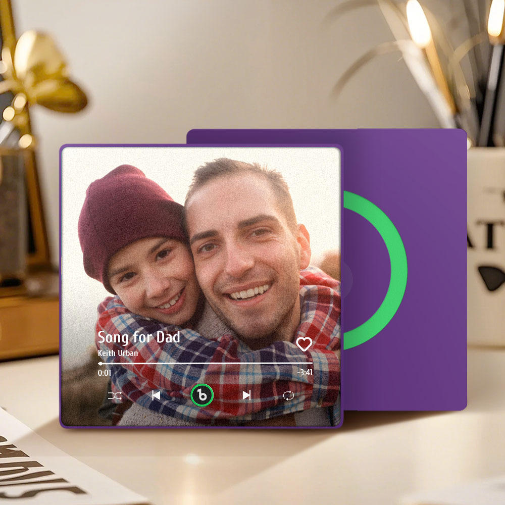 Benutzerdefinierter Musik- Und Foto-kühlschrankmagnet Unterstützt Bluetooth-konnektivität. Vatertagsgeschenk - Fridgebeatsde