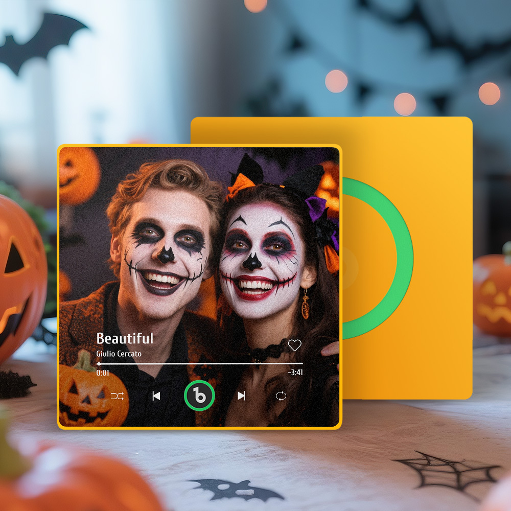 Benutzerdefinierter Kühlschrankmagnet Mit Musikfoto, Personalisierter Kühlschrankmagnet Mit Foto Und Musik, Der Musik Ohne Mobiltelefon Abspielen Kann, Unterstützt Bluetooth-konnektivität, Halloween-geschenk Für Sie - Fridgebeatsde