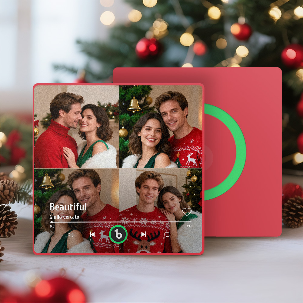 Benutzerdefinierter Kühlschrankmagnet Mit Mehreren Fotos Und Musik, Personalisierter Kühlschrankmagnet Mit 4 Fotos Und Musik, Der Musik Ohne Mobiltelefon Abspielen Kann, Unterstützt Bluetooth-konnektivität, Weihnachtsgeschenke Für Ihn - Fridgebeatsde